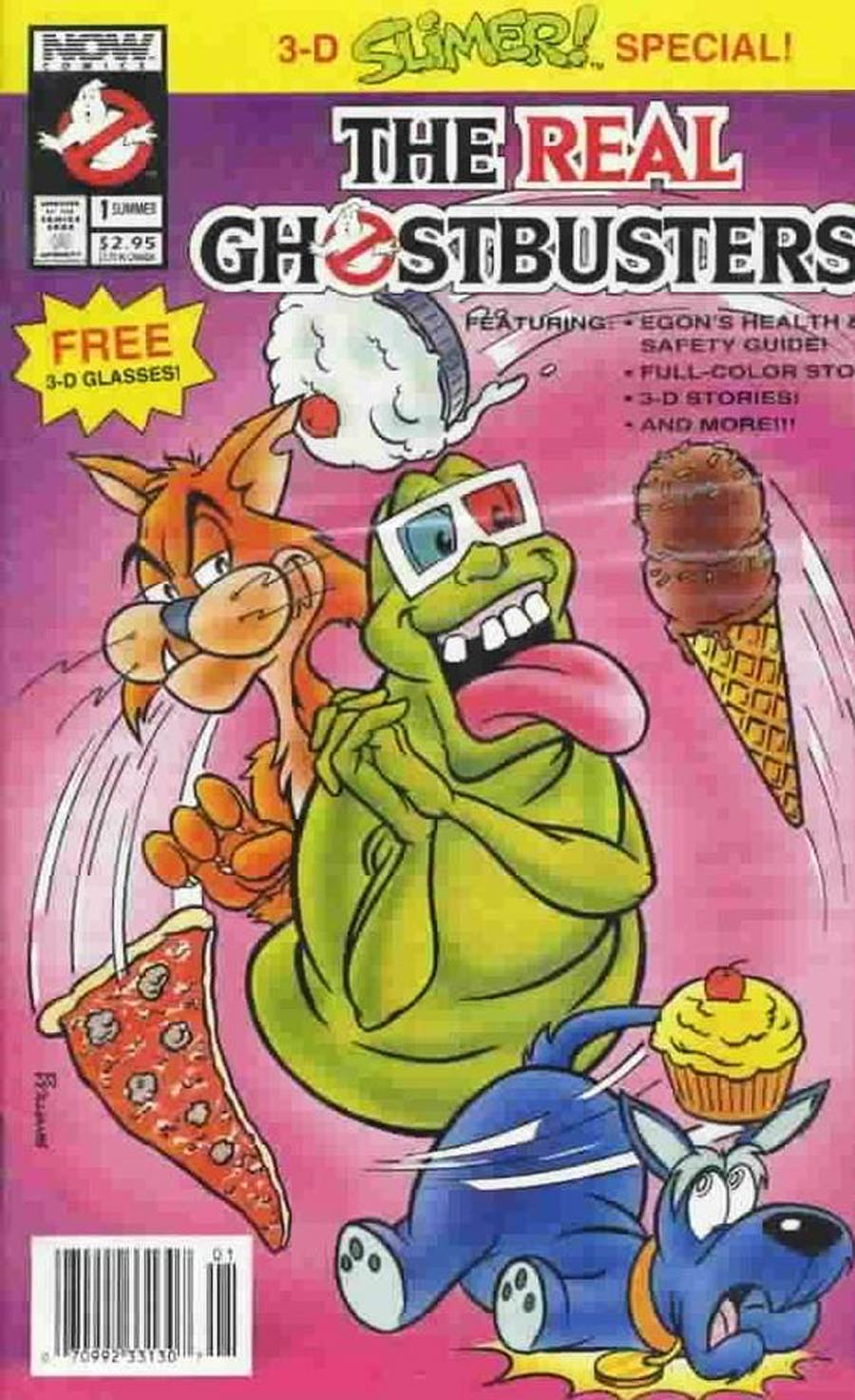 Real Ghostbusters 3-D Slimer Special #1 Cover A Polybagged w/ 3-D Glasses
