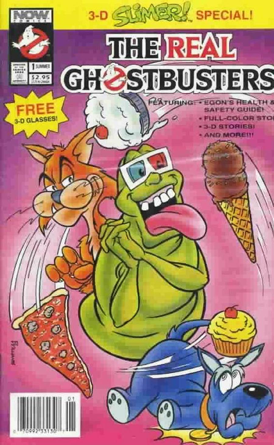 Real Ghostbusters 3-D Slimer Special #1 Cover B Polybagged w/o 3-D Glasses