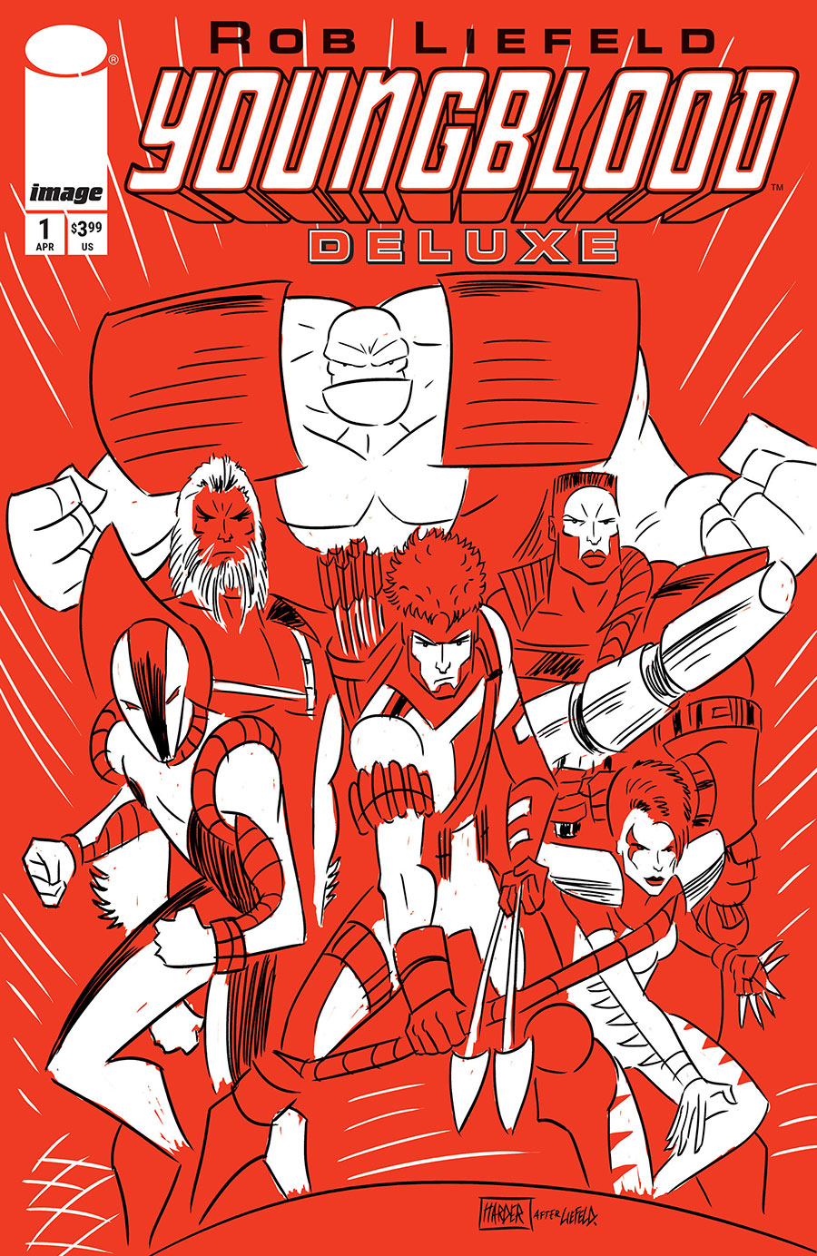 Youngblood Deluxe #1 Cover C Incentive Justin Harder Variant Cover