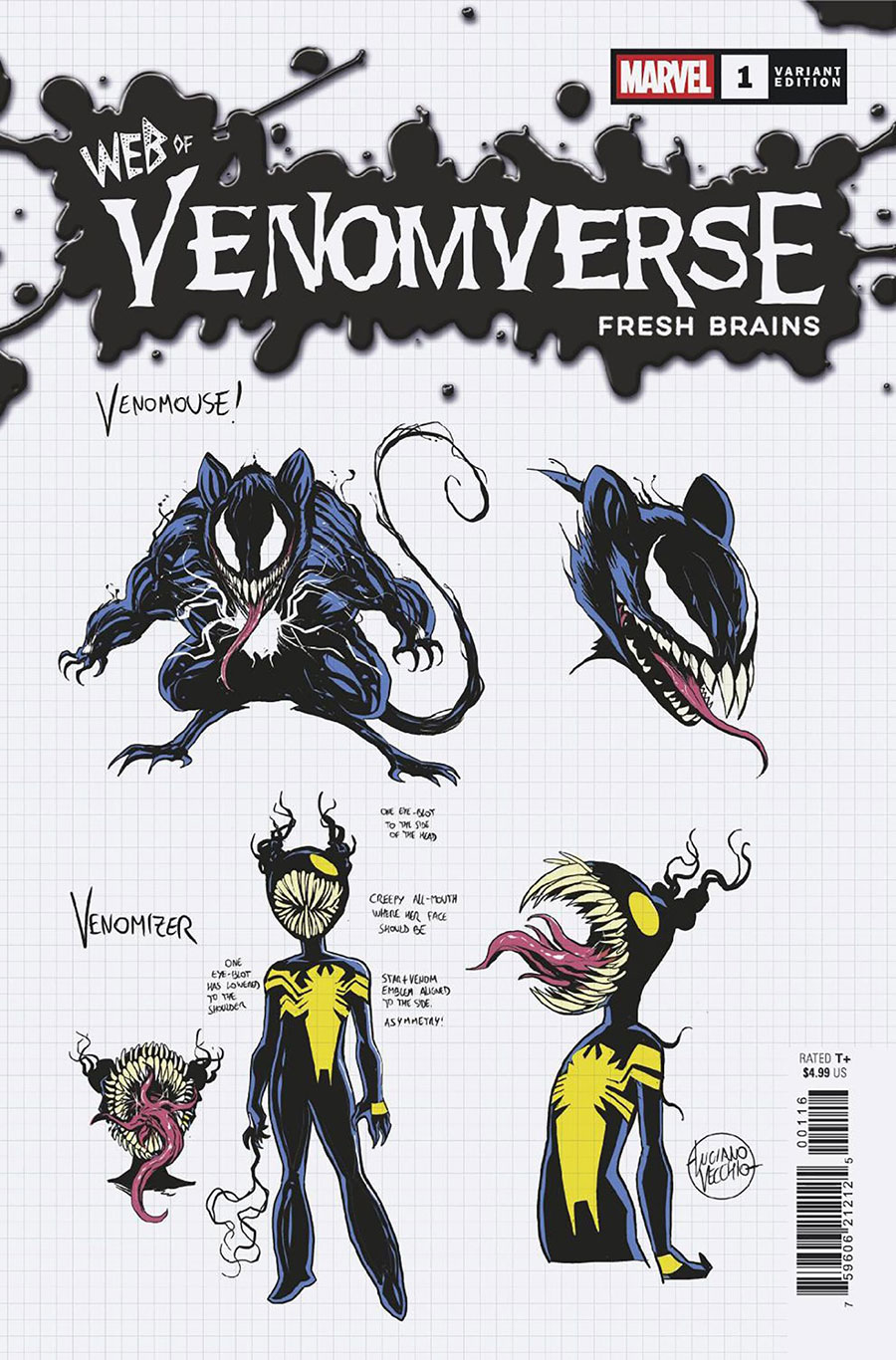 Web Of Venomverse Fresh Brains #1 (One Shot) Cover D Incentive Luciano Vecchio Design Variant Cover