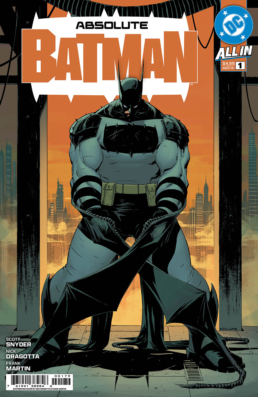 Absolute Batman #1 Cover Z-E 6th Ptg A Nick Dragotta Logo Color Variant Cover (DC All In)
