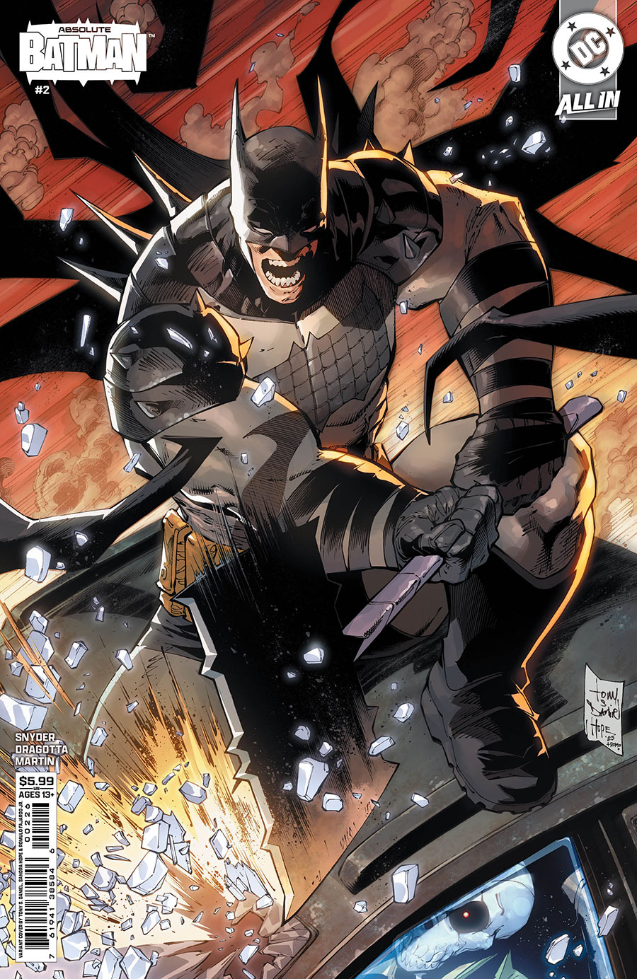 Absolute Batman #2 Cover O 4th Ptg B Tony S Daniel Card Stock Variant Cover (DC All In)