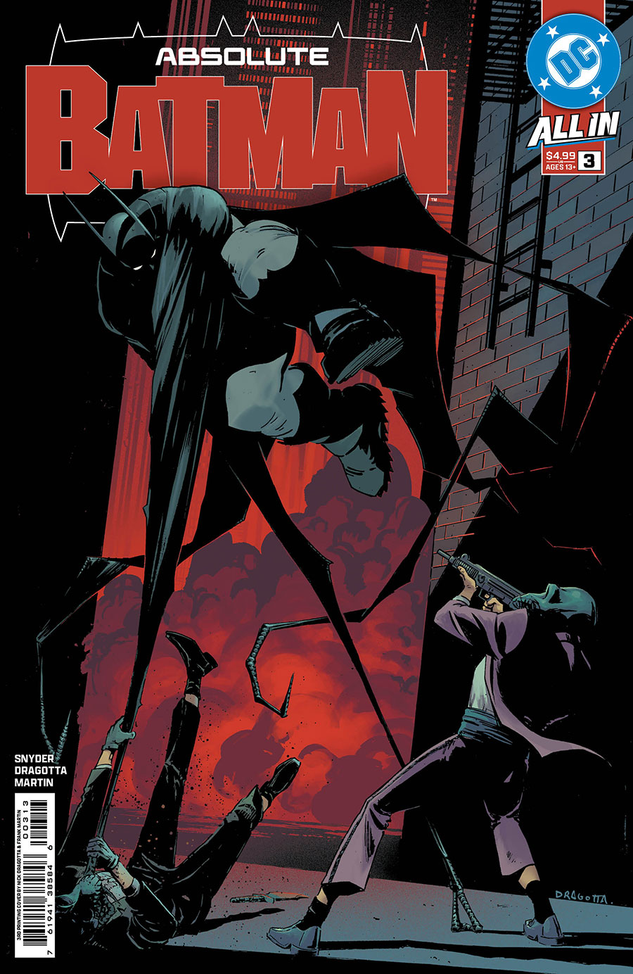 Absolute Batman #3 Cover G 3rd Ptg A Nick Dragotta Logo Color Variant Cover (DC All In)