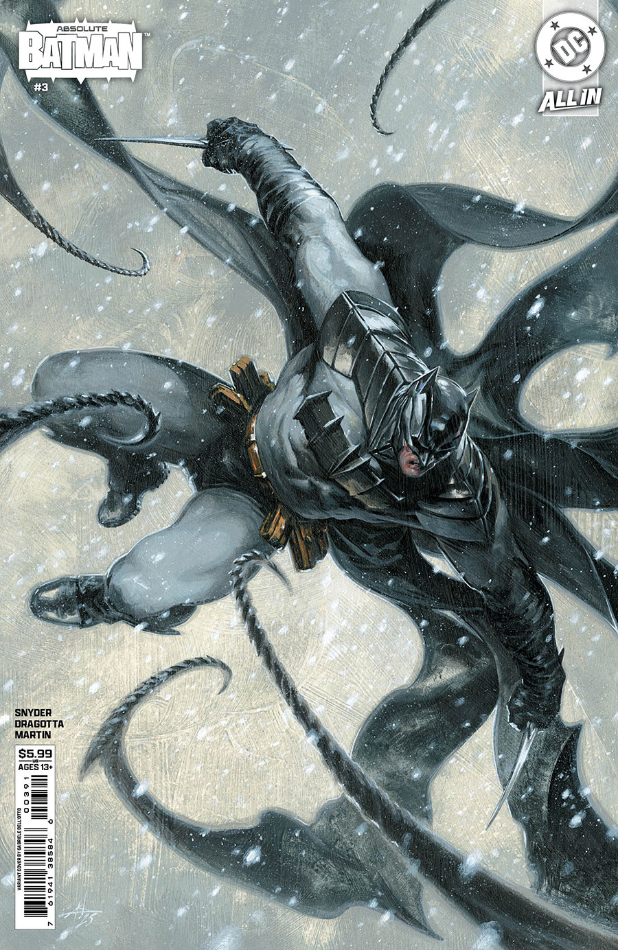 Absolute Batman #3 Cover H 3rd Ptg B Gabriele Dell Otto Card Stock Variant Cover (DC All In)