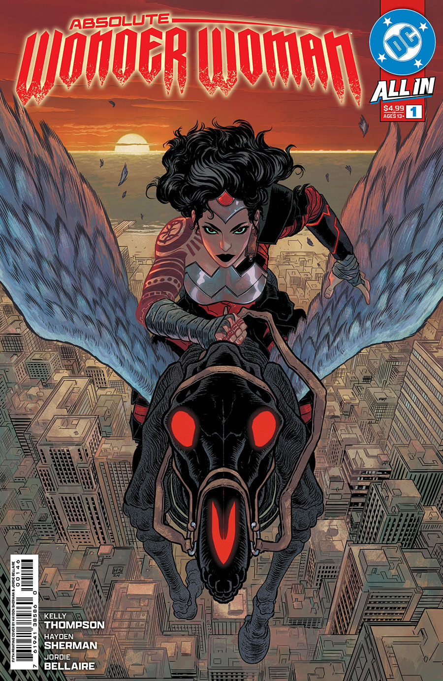 Absolute Wonder Woman #1 Cover U 5th Ptg A Hayden Sherman Logo Color Variant Cover (DC All In)