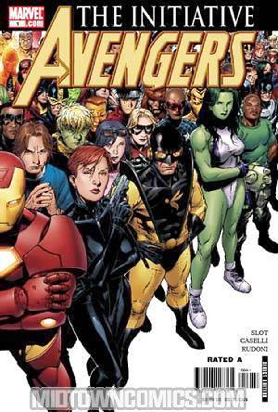 Avengers The Initiative #1 Cover E Right Side (w/Black Widow) Signed by Dan Slott (w/o CoA)