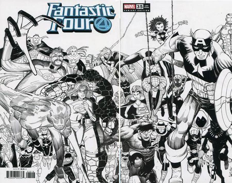 Fantastic Four Vol 6 #35 Cover J John Romita Jr Sketch Variant Cover