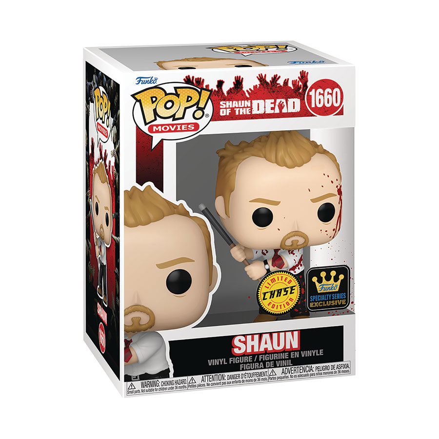 POP Movies Shaun Of The Dead Shaun With Pool Cue Chase Vinyl Figure