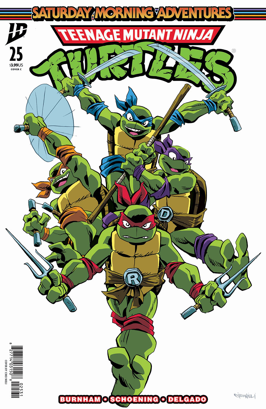 Teenage Mutant Ninja Turtles Saturday Morning Adventures Continued #25 Cover C Variant Ciro Nieli Cover