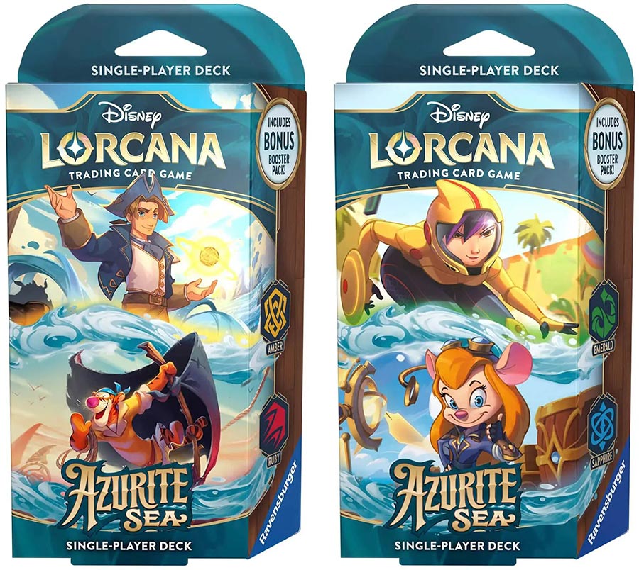 Disney Lorcana Azurite Sea Starter Deck Display (8-Count)