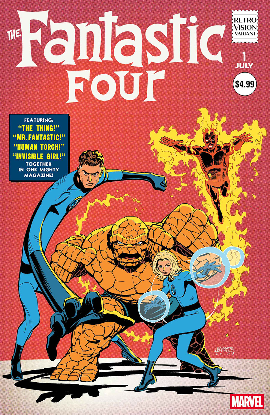 Fantastic Four Vol 8 #1 Cover D Variant Leonardo Romero Retro Vision Cover