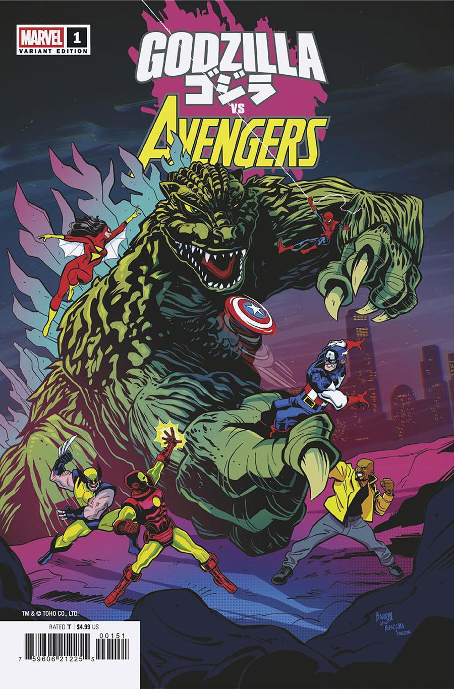 Godzilla vs Avengers #1 (One Shot) Cover E Variant Dave Bardin Cover