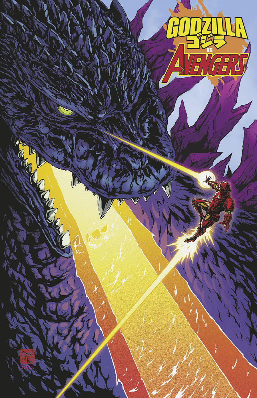 Godzilla vs Avengers #1 (One Shot) Cover G Variant Takeshi Okazaki Foil Cover