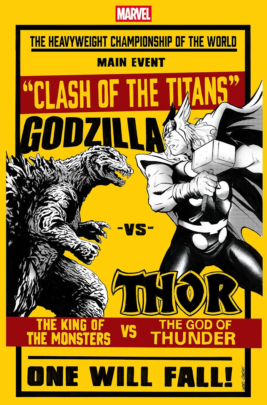 Godzilla vs Thor #1 (One Shot) Cover B Variant Lee Garbett Versus Cover