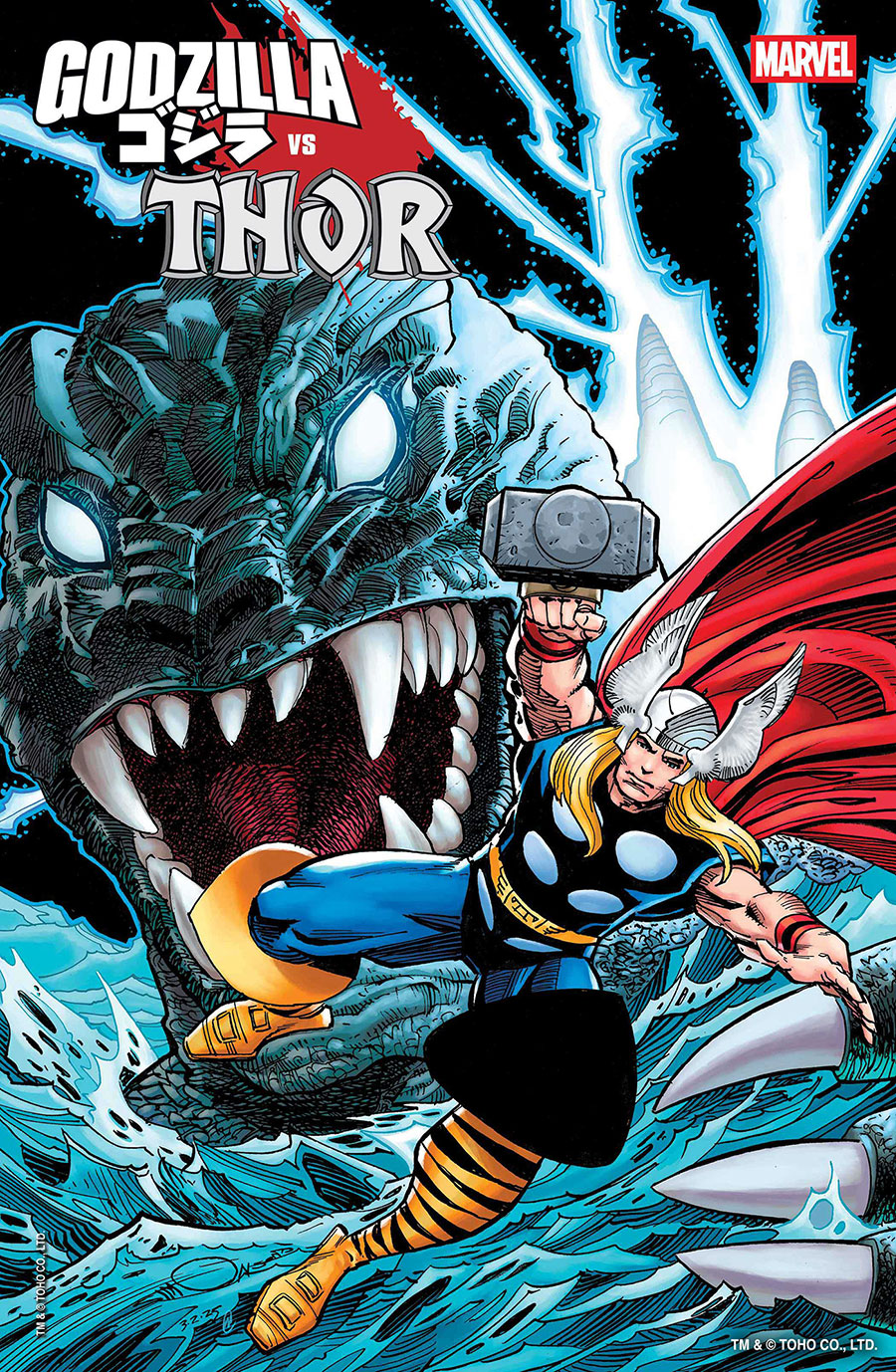 Godzilla vs Thor #1 (One Shot) Cover G Variant Walter Simonson Cover