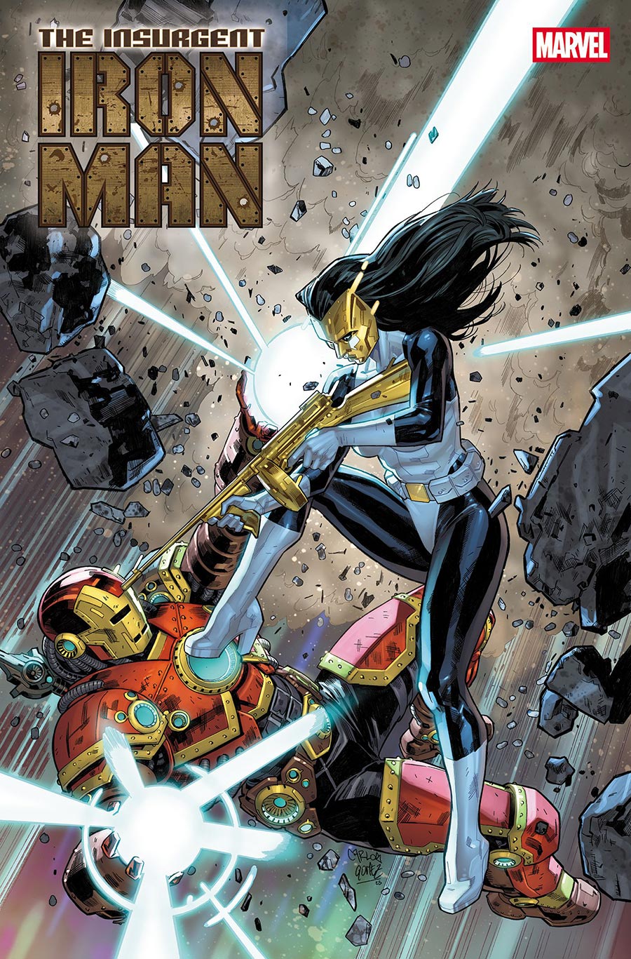 Iron Man Vol 7 #9 Cover B Variant Carlos Gomez Bring On The Bad Guys Cover (One World Under Doom Tie-In)