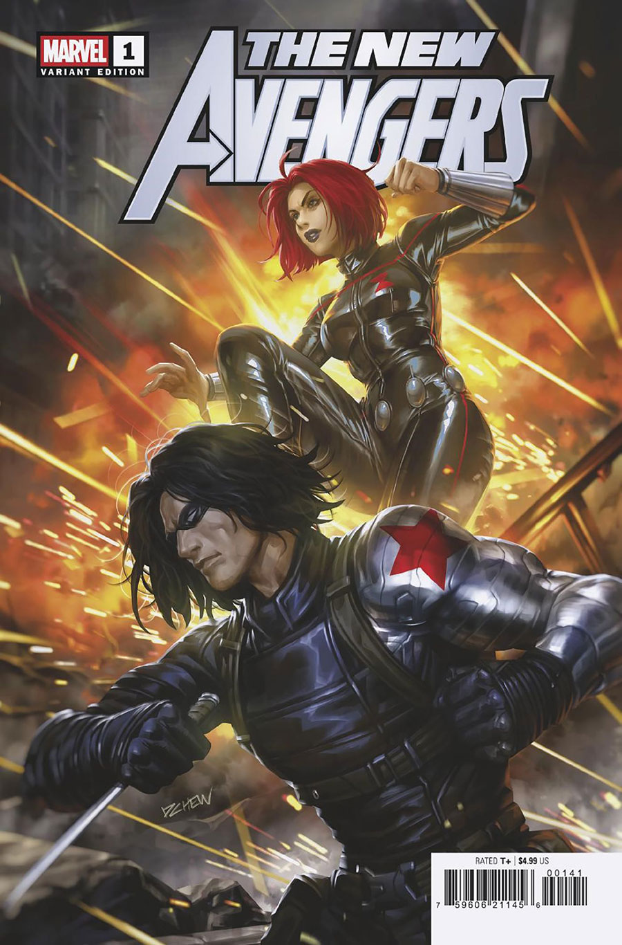 New Avengers Vol 5 #1 Cover E Variant Derrick Chew Black Widow & Winter Soldier Cover