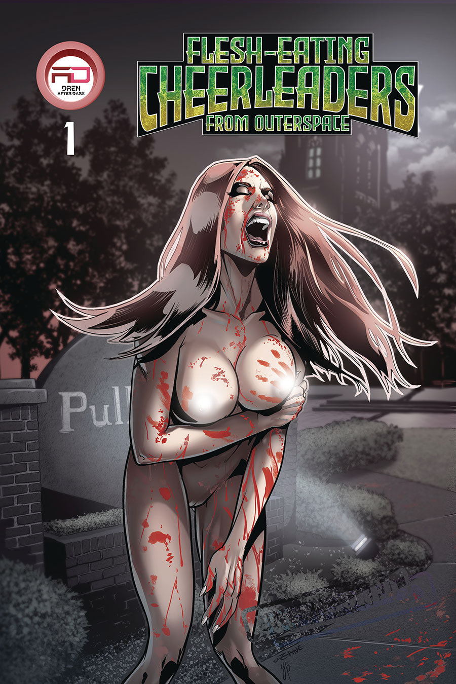 Flesh-Eating Cheerleaders From Outer Space #1 Cover D 2nd Ptg B CB Zane Nude Variant Cover