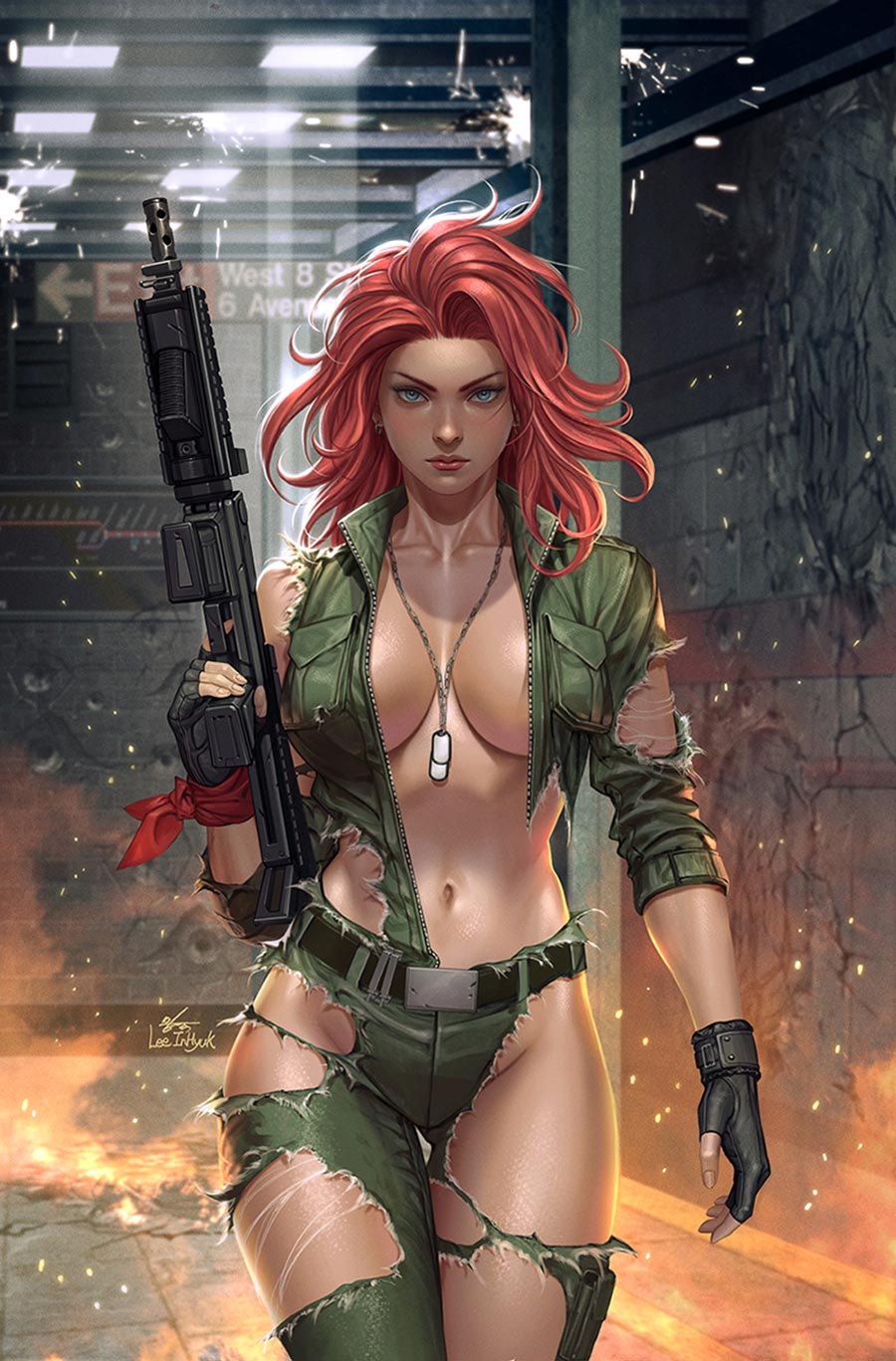 Hard Case Crime Heat Seeker Exposed A Gun Honey Series #2 Cover F Variant Inhyuk Lee Foil Virgin Cover - RESOLICITED