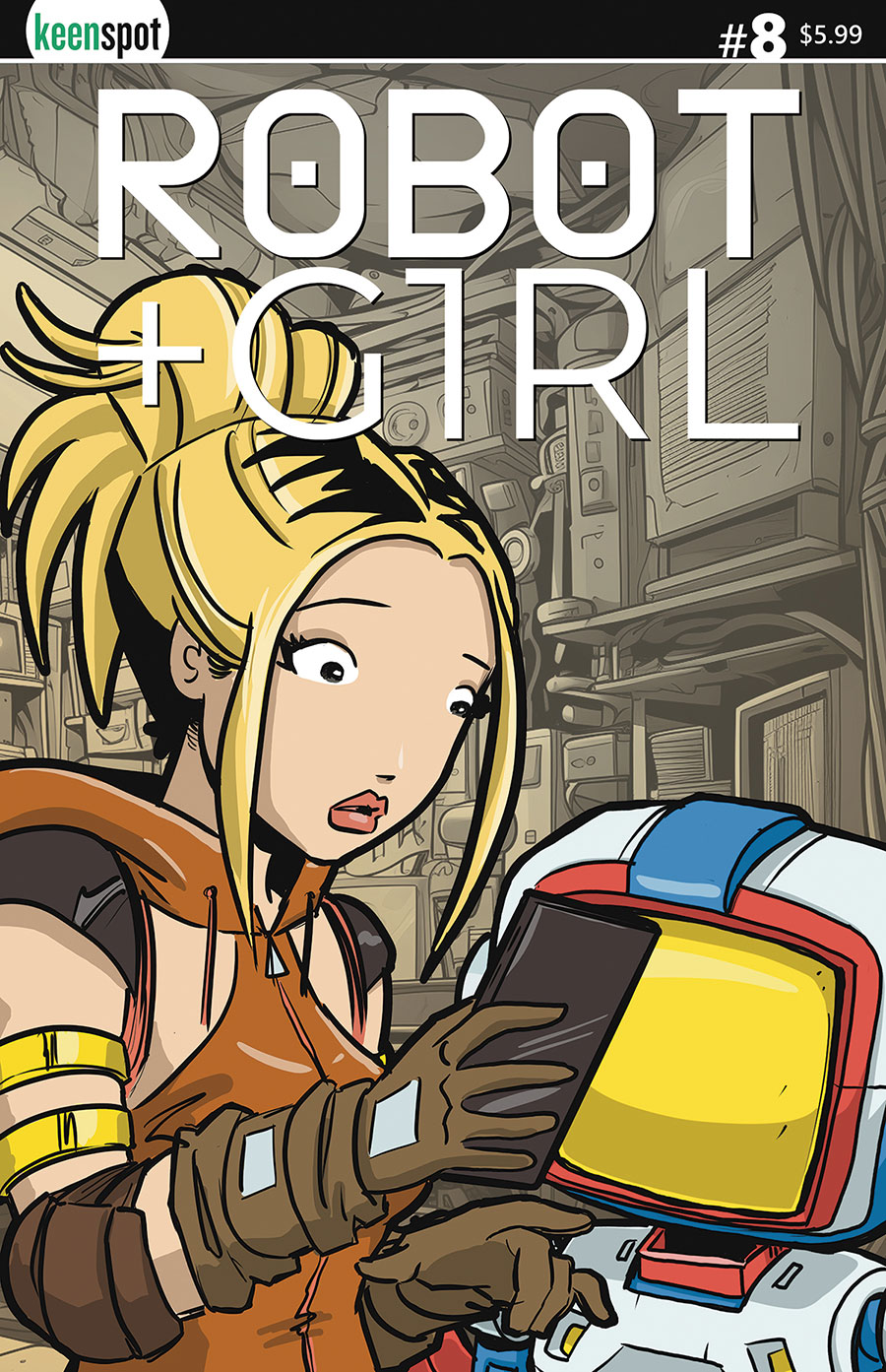 Robot + Girl #8 Cover B Variant Mike White Notification Cover