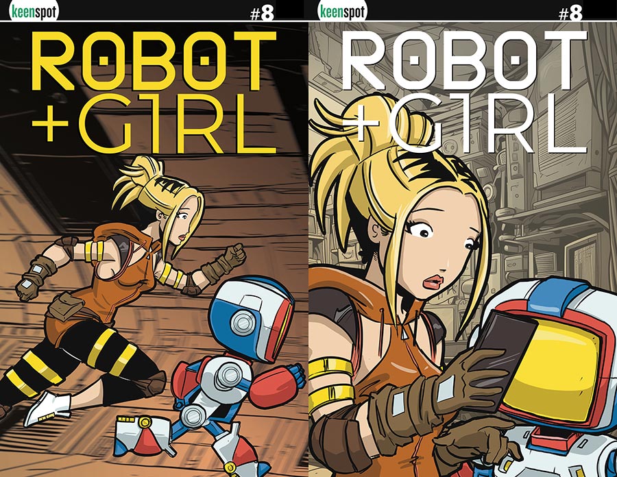Robot + Girl #8 Cover C Variant Mike White Holofoil Flipbook Cover