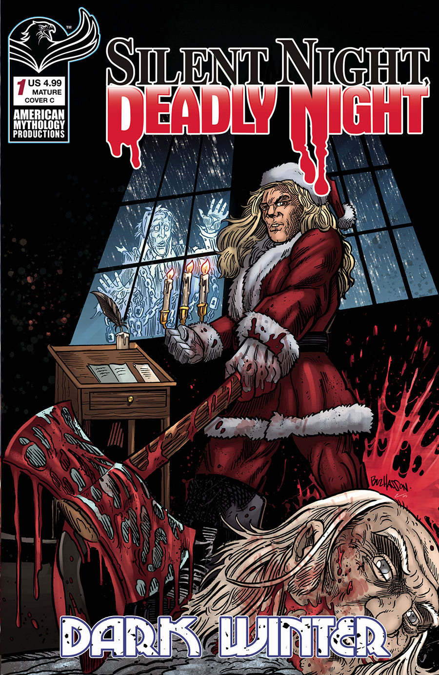 Silent Night Deadly Night Dark Winter #1 Cover C Variant Buz Hasson Cover