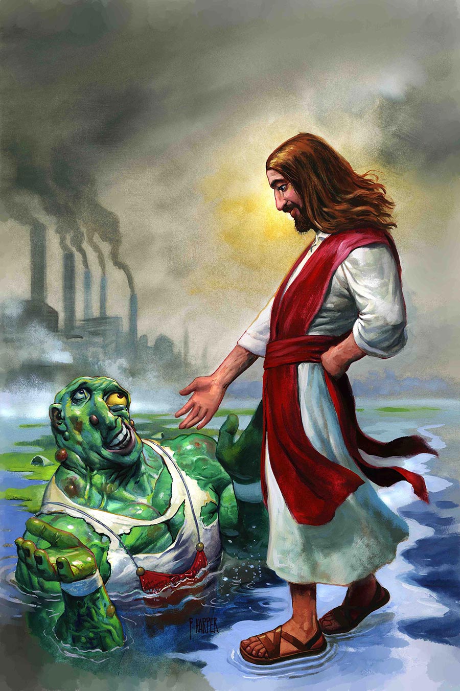 Toxie Team Up #1 Cover C Variant Fred Harper Trading Card Bagged Cover With Polybag