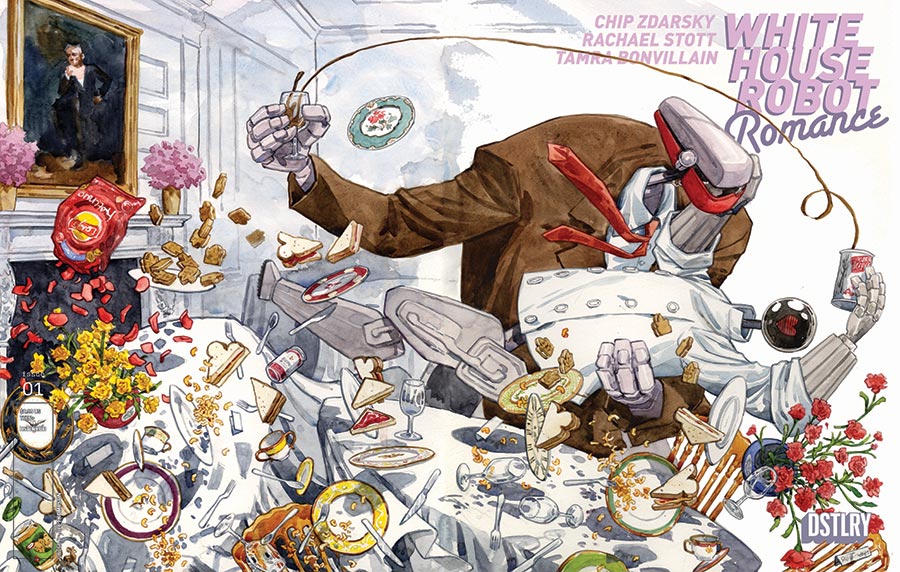 White House Robot Romance #1 Cover B Variant Jill Thompson Wraparound Cover