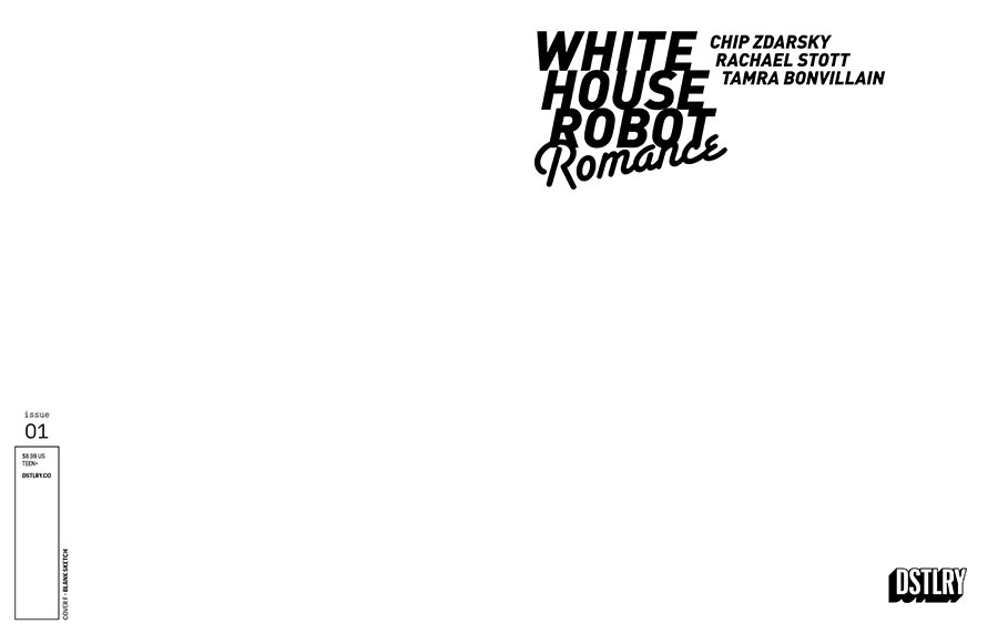 White House Robot Romance #1 Cover F Variant Blank Wraparound Cover