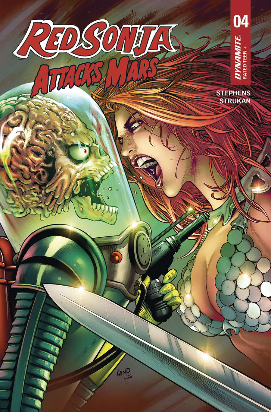 Red Sonja Attacks Mars #4 Cover C Variant Greg Land Cover