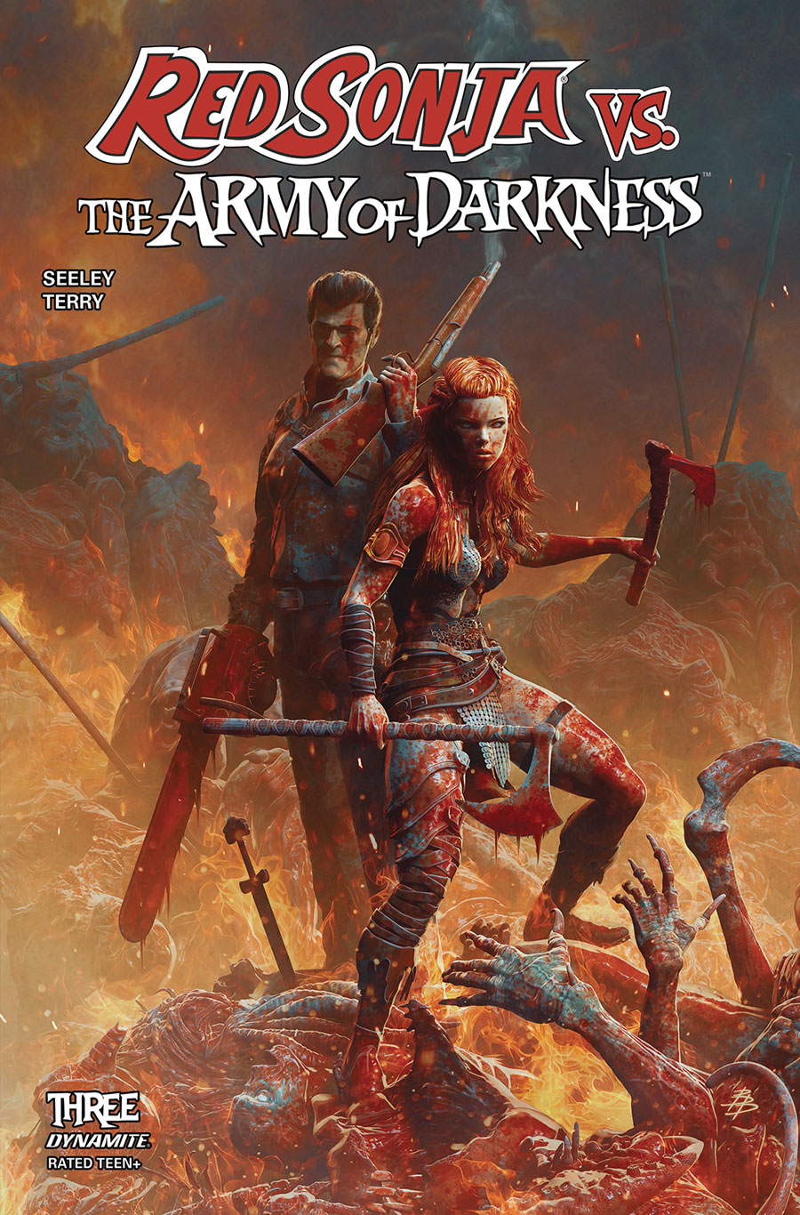 Red Sonja vs The Army Of Darkness #3 Cover A Regular Bjorn Barends Cover