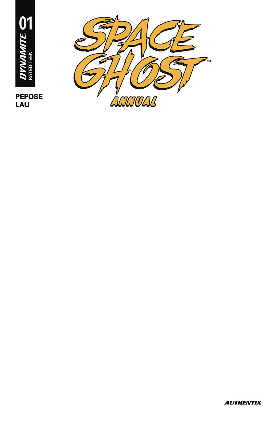 Space Ghost Vol 4 Annual #1 Cover E Variant Blank Authentix Cover