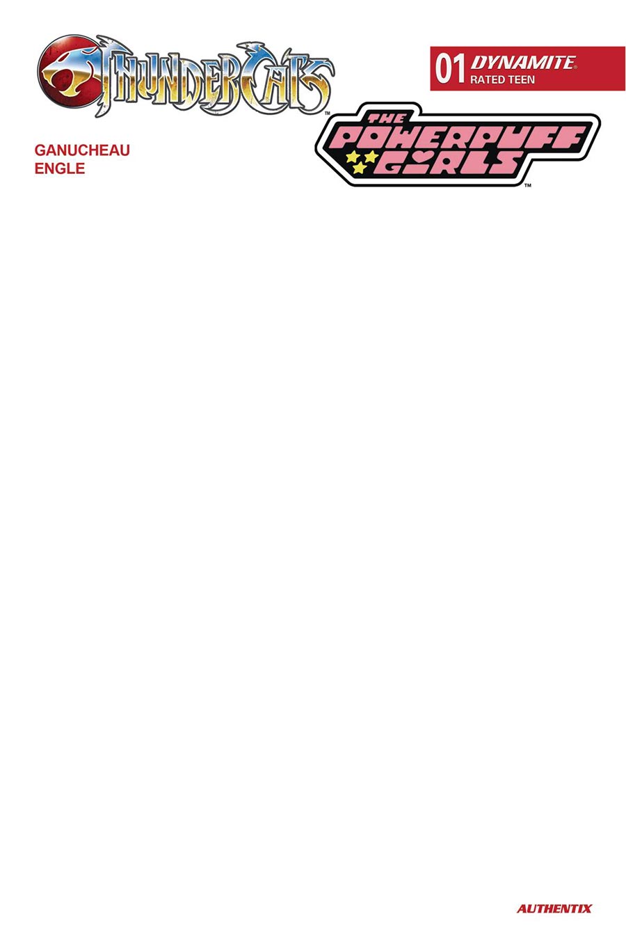 Thundercats Powerpuff Girls #1 Cover F Variant Blank Authentix Cover