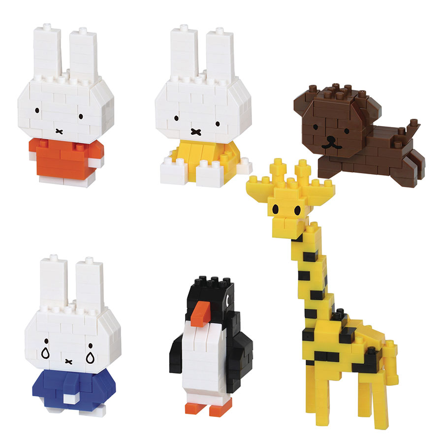 Miffy Nanoblock Mininano Series 2 Building Set Blind Mystery Box 6-Piece Display