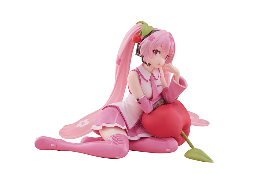 Hatsune Miku Figurine Desktop Cute Figure Sakura Miku Cherry Cushion Ver Taito Prize P 34218