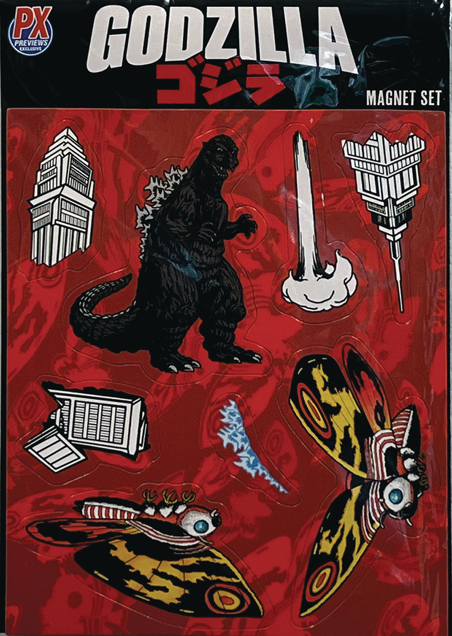 Godzilla Previews Exclusive Die-Cut Magnet Set