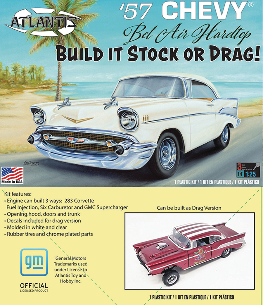1957 Chevy Bel Air Stock / Drag 1/25 Scale Model Kit