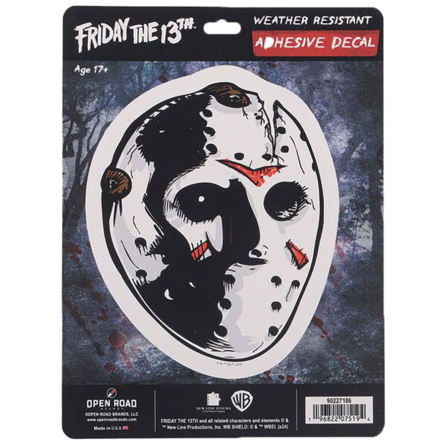 Friday The 13th Jason Mask 8-Inch Decal