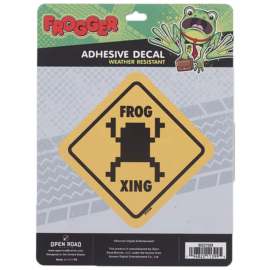 Frogger Crossing Adhesive Decal