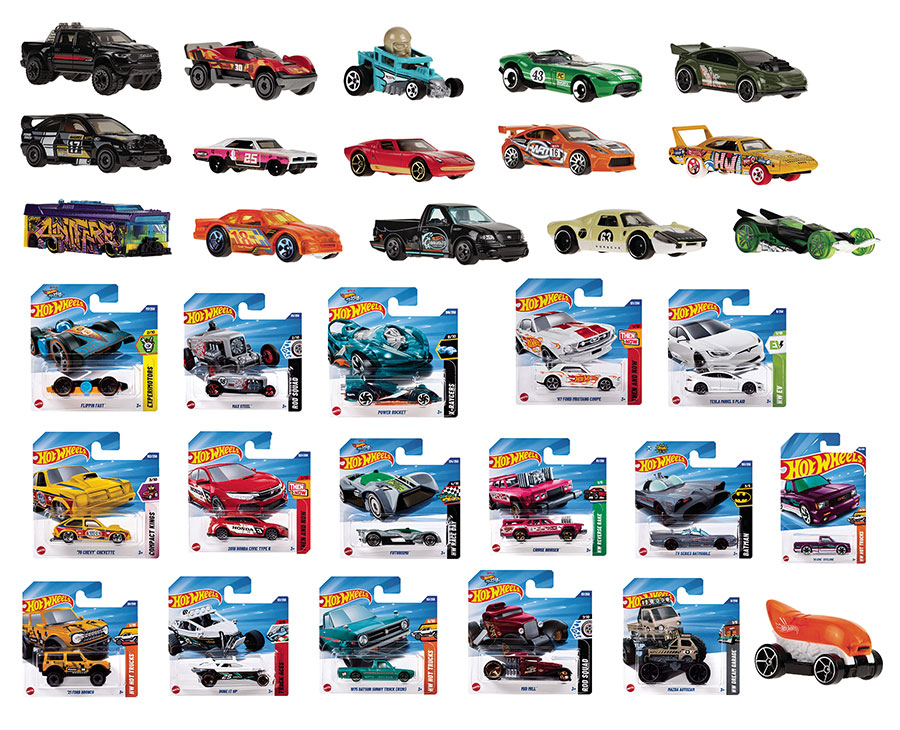Hot Wheels 2025 Basic Car 1/64 Scale Die-Cast Wave D Assortment Case
