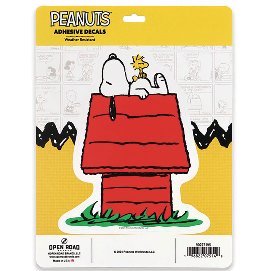 Peanuts Snoopy & Woodstock House 6x8 Decal