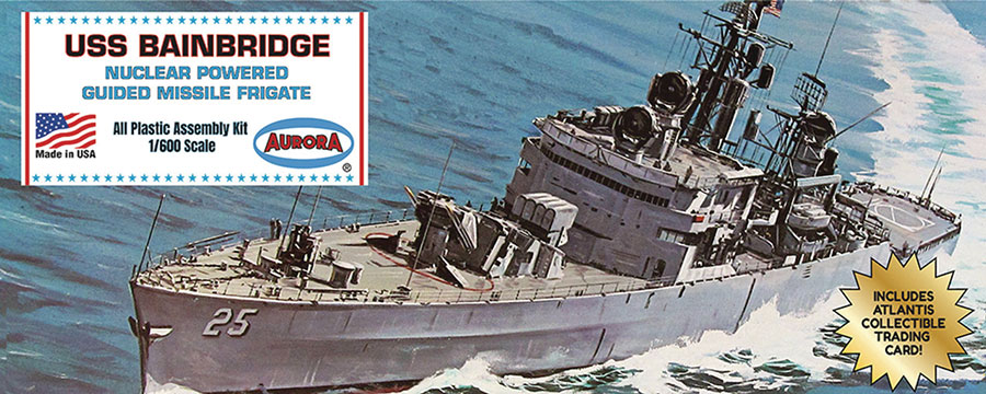 USS Bainbridge Guided Missile Frigate Model Kit With Trading Card