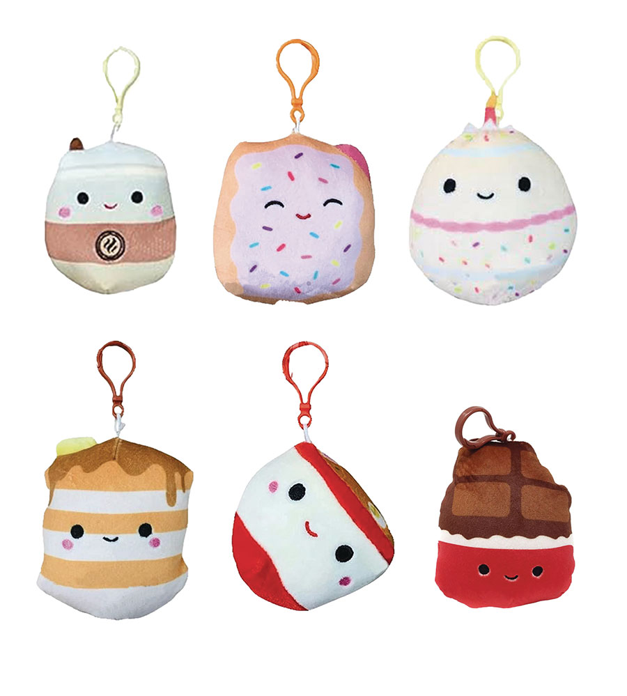 Squishmallow Snack 3.5-Inch Plush Clip 24-Piece Assortment Case