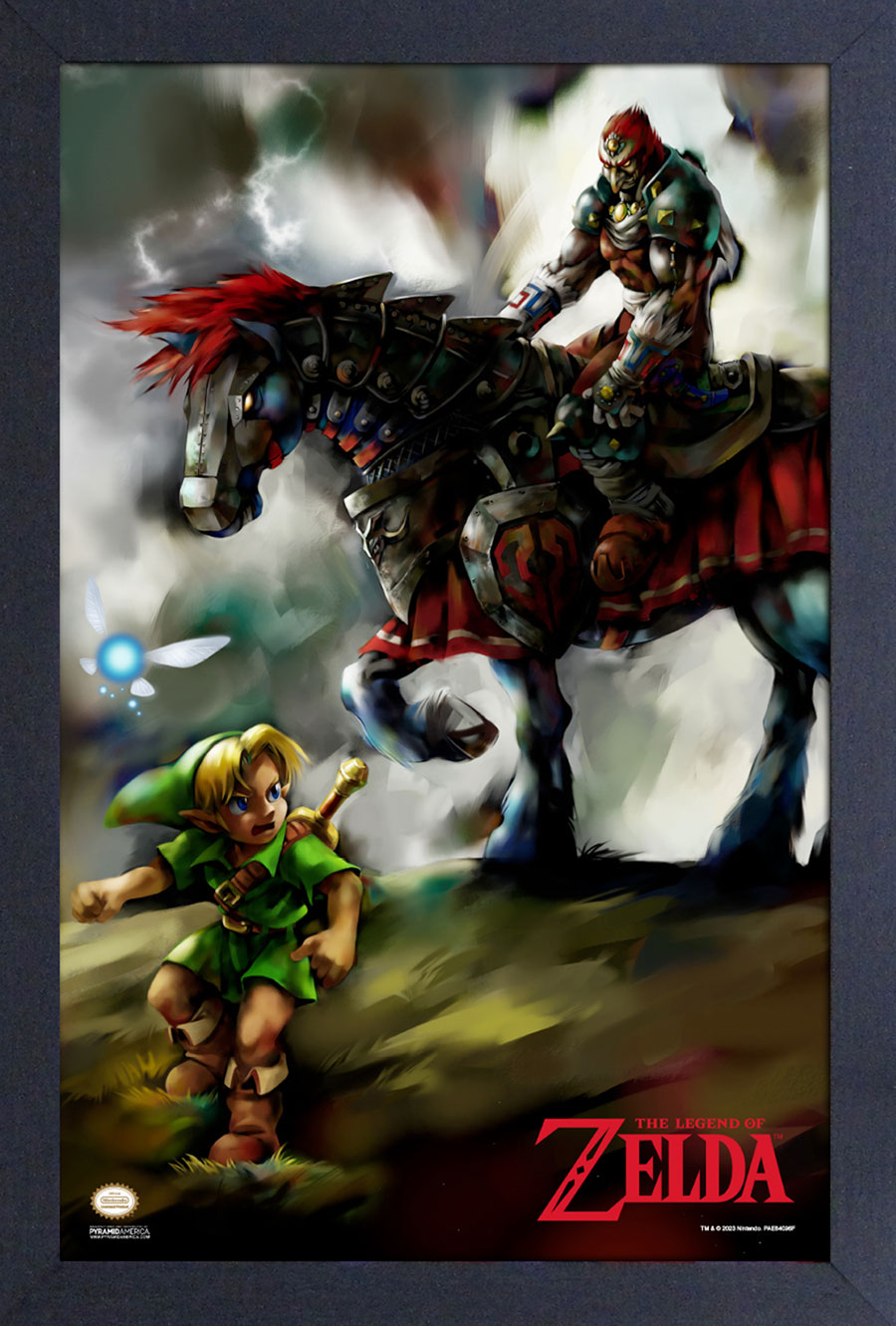 Legend Of Zelda Ocarina Of Time Young Link & Ganondorf 11x17 Framed Print
