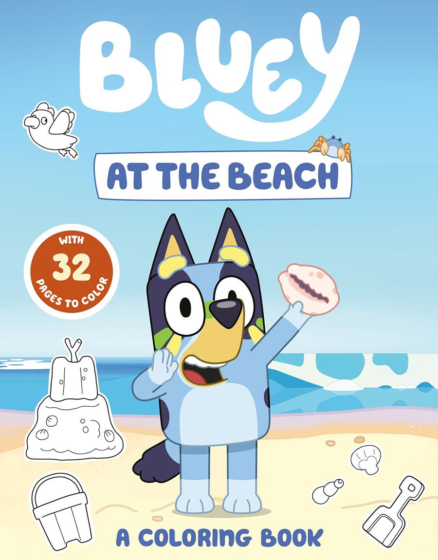 Bluey At The Beach Coloring Book SC