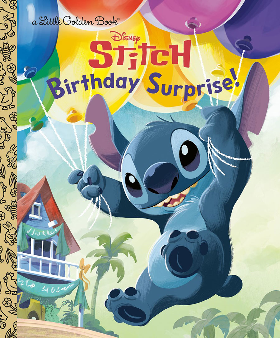 Disney Stitch Birthday Surprise Little Golden Book HC