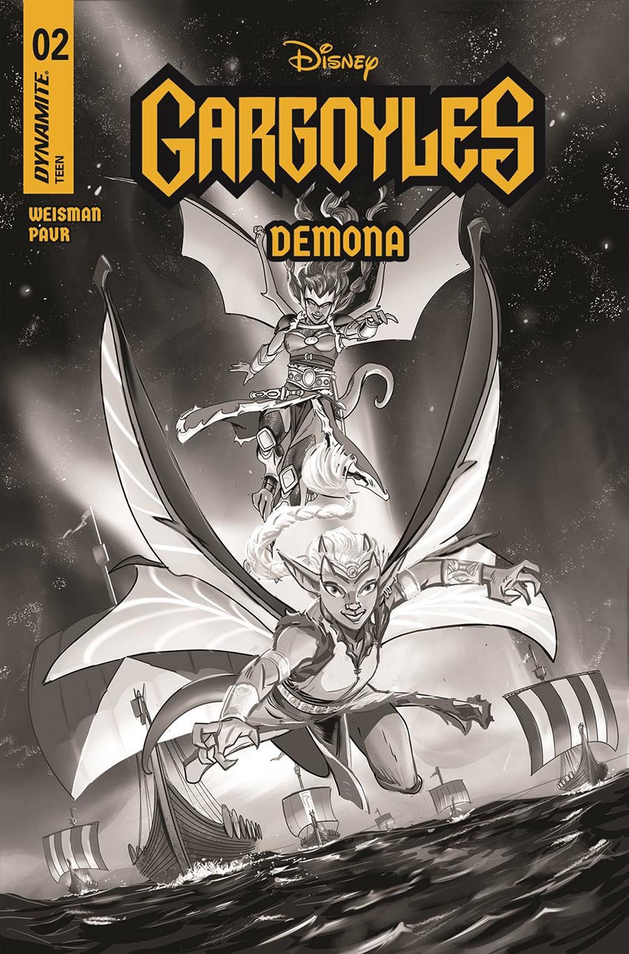 Gargoyles Demona #2 Cover G Incentive Frank Paur Line Art Cover