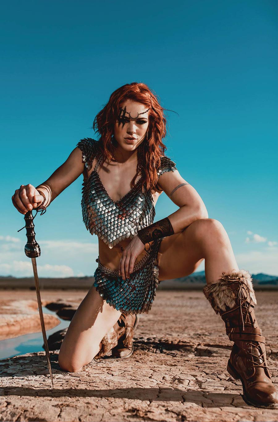 Red Sonja Noir #1 (One Shot) Cover G Incentive Molly Stewart Cosplay Photo Virgin Cover