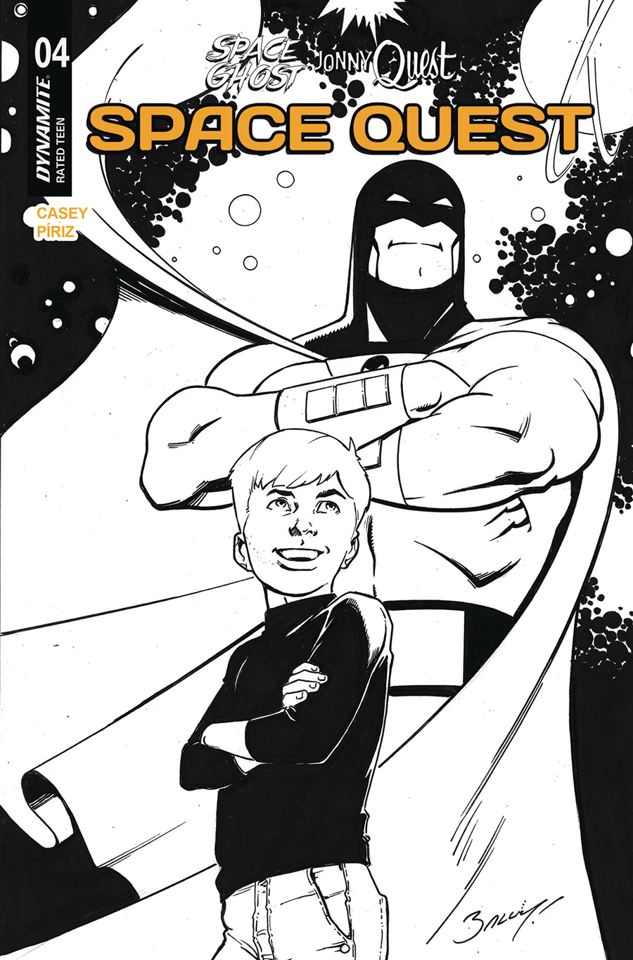 Space Ghost Jonny Quest SpaceQuest #4 Cover J Incentive Mark Bagley Line Art Cover