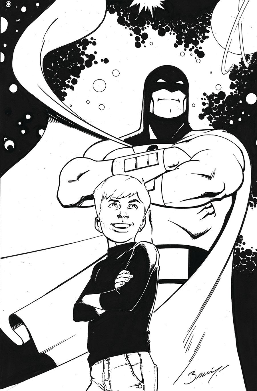 Space Ghost Jonny Quest SpaceQuest #4 Cover L Incentive Mark Bagley Line Art Virgin Cover
